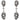 MOONLIGHT GRAPES Ohrringe Silber, OXIDIERT
