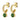 DESilverA Gold GREEN / GOLDEN Ohrringe