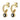 DESilverA Gold SCHWARZ / GOLDEN Ohrringe