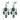 LEONORA Silber EMERALD GREEN / CRYSTAL Ohrringe