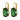 CHANTAL Gold EMERALD GREEN Ohrringe