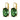CHANTAL Gold EMERALD GREEN Ohrringe