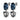 ANETT Silber ROYAL BLUE / GREY Ohrringe
