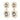 LINA SG WHITE PEARL/GREY Ohrringe Gold