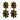 LINA SG BLACK Ohrringe Gold