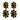 LINA SG BLACK Ohrringe Gold