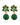 VERONICA SG EMERALD GREEN Ohrringe Gold