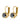 MADU SG HEMATITE Ohrringe Gold