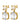 NICOLA SG CRYSTAL /WHITE PEARL Ohrringe Gold