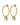 DIEGA SG LIGHT GREEN Ohrringe Gold