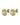 CARNEA SG LIGHT GREEN / CRYSTAL Ohrringe Gold