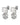 FLOSS SS CRYSTAL / WHITE PEARL Ohrringe Silber