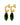 JUNIPE EMERALD GREEN Ohrringe Gold