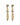 TENERE GOLDEN-GREY Ohrringe Gold