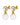 NAOMI CRYSTAL / WHITE PEARL Ohrringe Gold