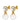 NAOMI CRYSTAL / WHITE PEARL Ohrringe Gold