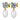 PETUN SG AQUA / WHITE PEARL Ohrringe Gold