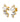 CURRA CRYSTAL/WHITE PEARL Ohrringe Gold