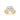 Ellisse Grande – 18k vergoldeter Ring mit weißen Zirkonen
