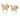 Petite papillion funkelnde Ohrringe Gold