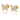 Petite papillion funkelnde Ohrringe Gold