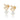 Ellipse mini pearl Ohrringe Gold