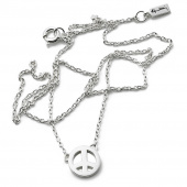 Mini Peace Halsketten Silber 42-45 cm