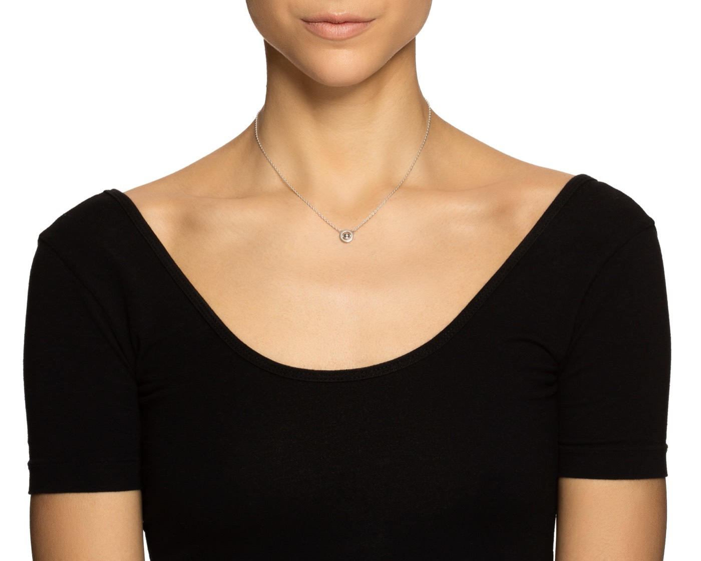 Mini Planet Halsketten Silber 42-45 cm