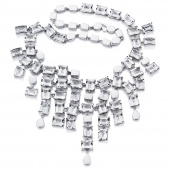Crystal Rain Collier - Clear Halsketten Silber