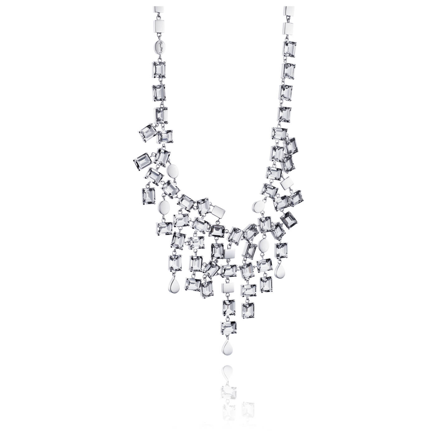 Crystal Rain Collier - Clear Halsketten Silber