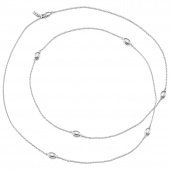 Love Bead Long - Silber Halsketten Silber 85 cm