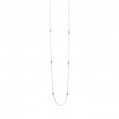 Love Bead Long - Silber Halsketten Silber 85 cm