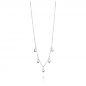 Love Beads Plain Halsketten Silber 42-45 cm