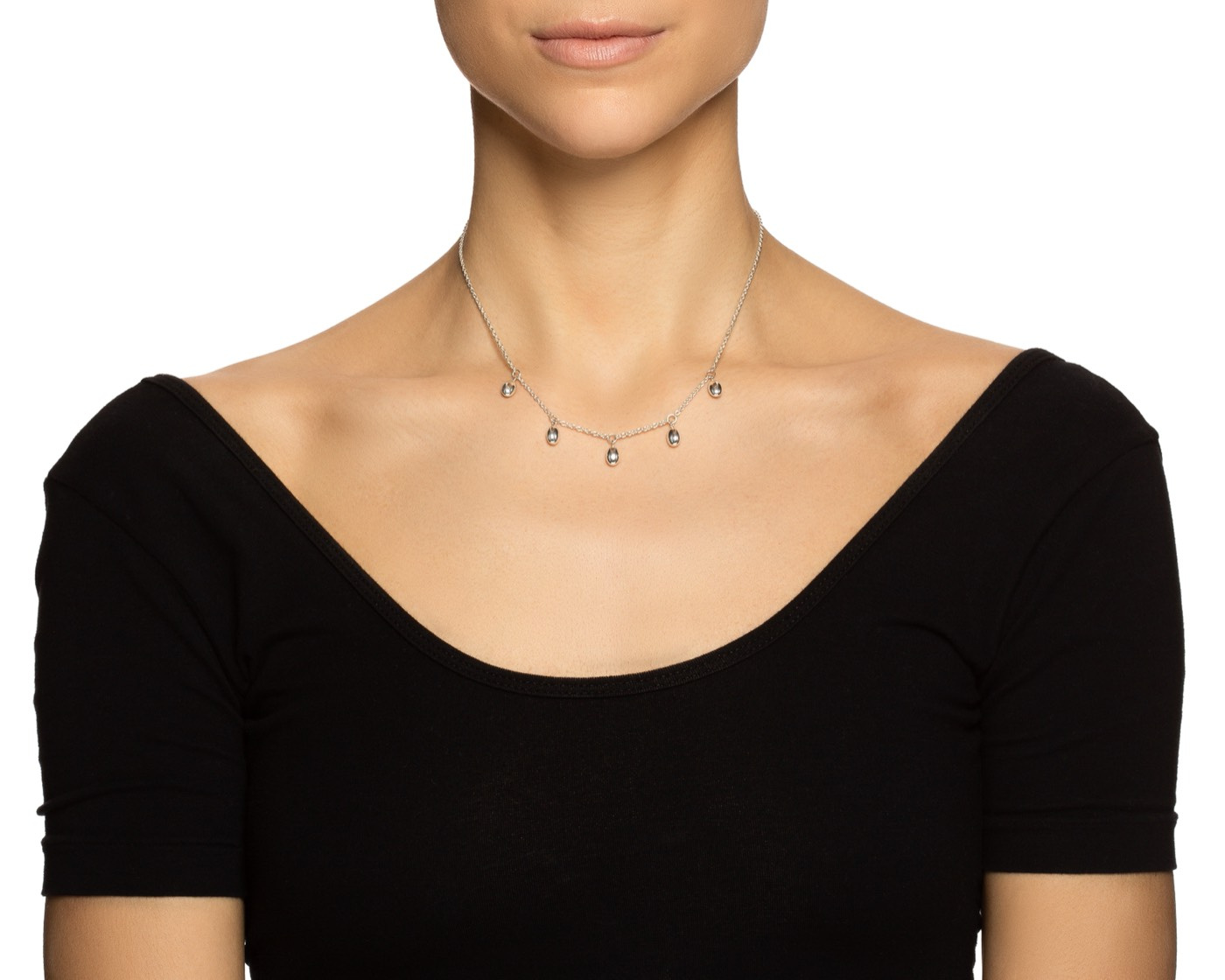 Love Beads Plain Halsketten Silber 42-45 cm