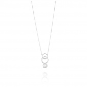 Twisted Orbit - Pearl Halsketten Silber