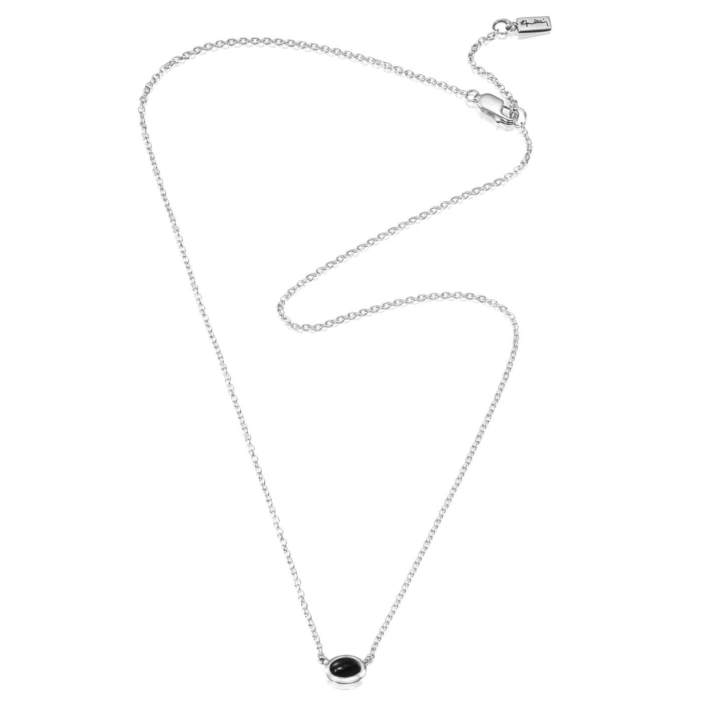 Love Bead Silber - Onyx Halsketten Silber