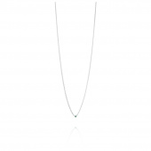 Micro Blink - Green Emerald Halsketten Silber 40-45 cm