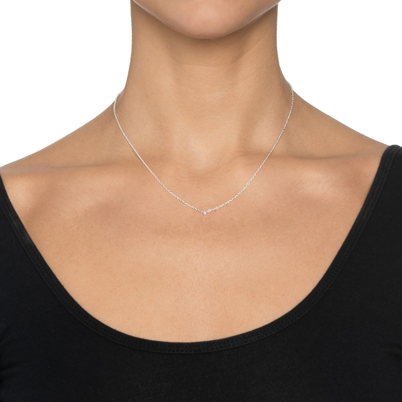 Micro Blink - Pink Sapphire Halsketten Silber 40-45 cm