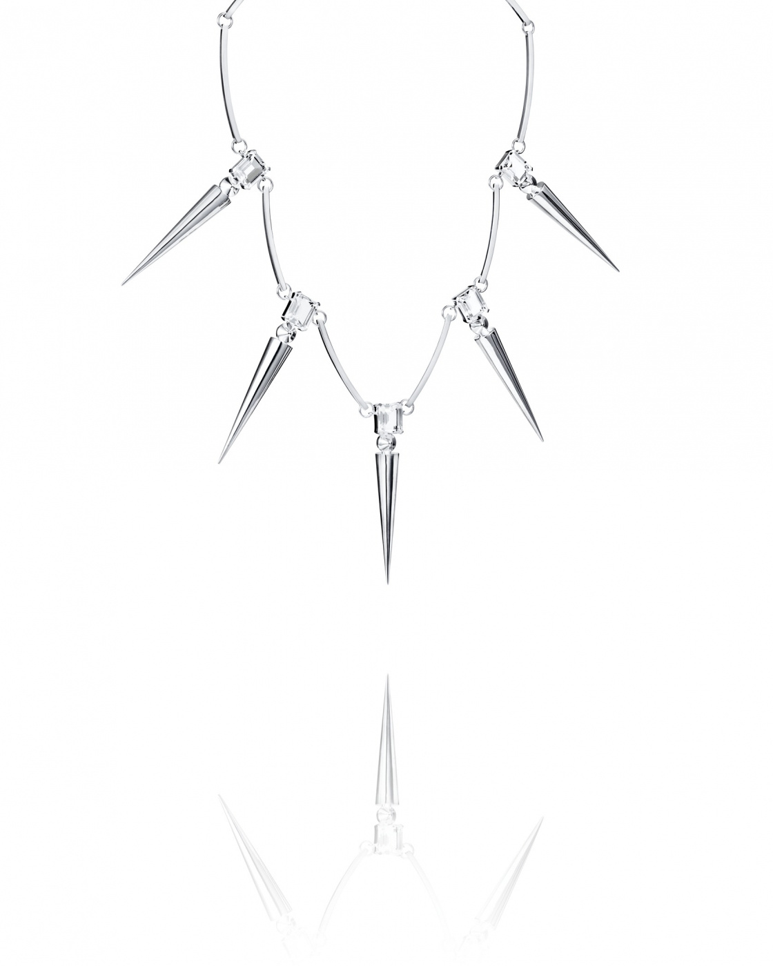 Rocks & Spikes Collier Silber