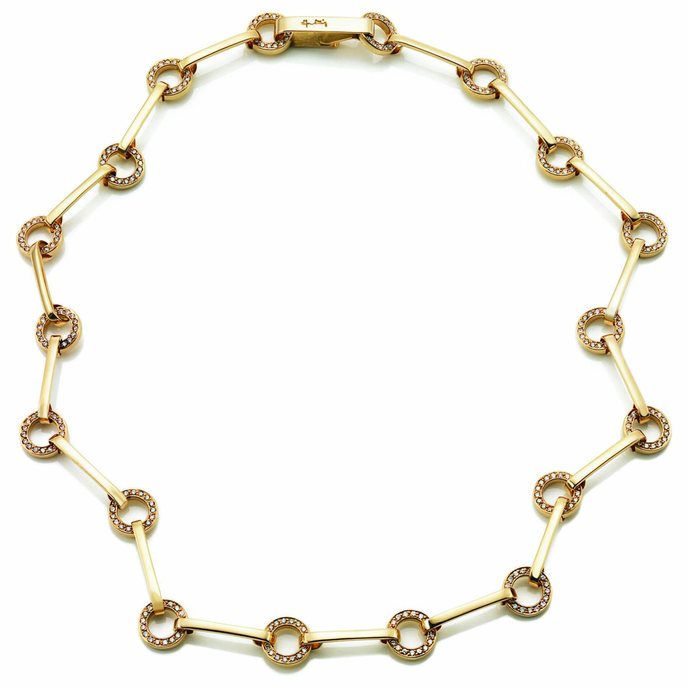 Ring Chain & Stars Halsketten Gold