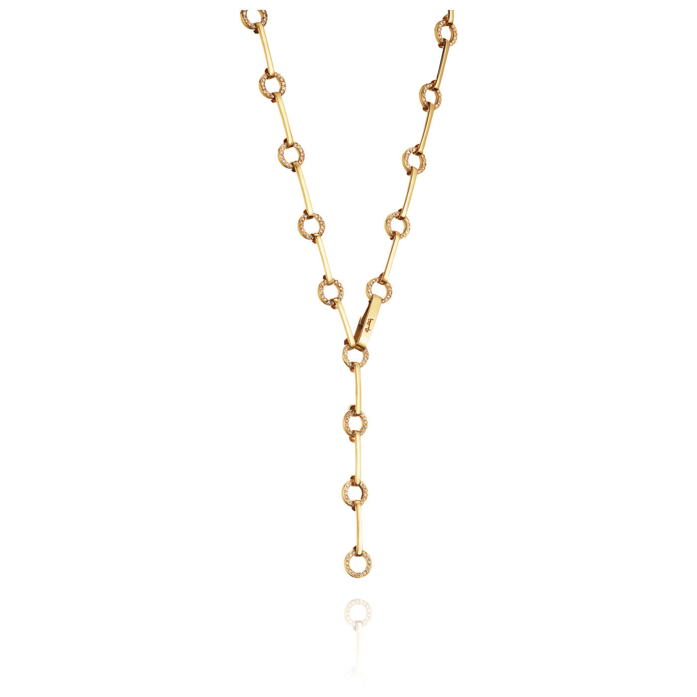 Ring Chain & Stars Halsketten Gold