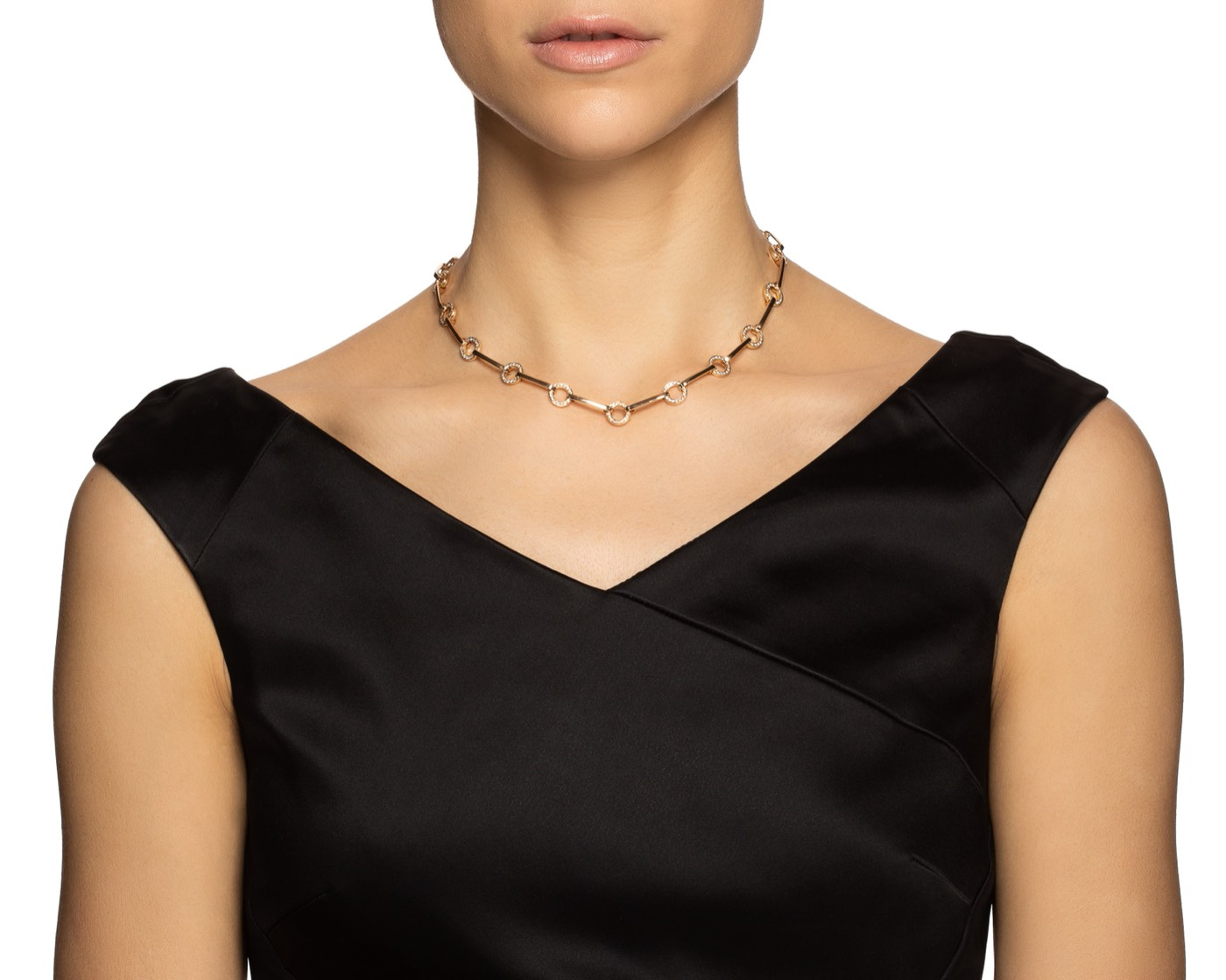 Ring Chain & Stars Halsketten Gold