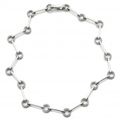 Ring Chain & Stars Halsketten Weißgold