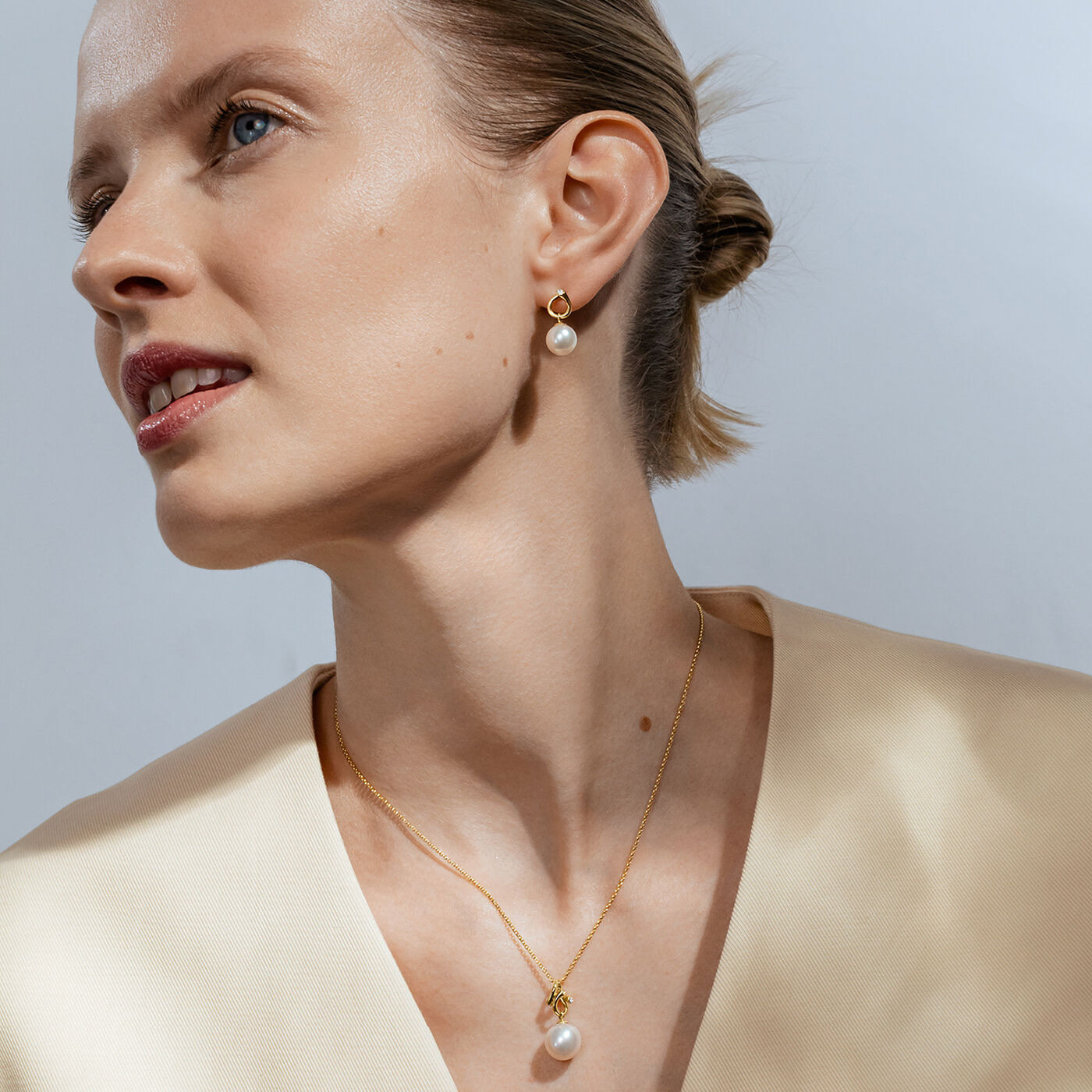 MAGIC Hängeschmuck Gold PEARL Diamant 0.04 CT