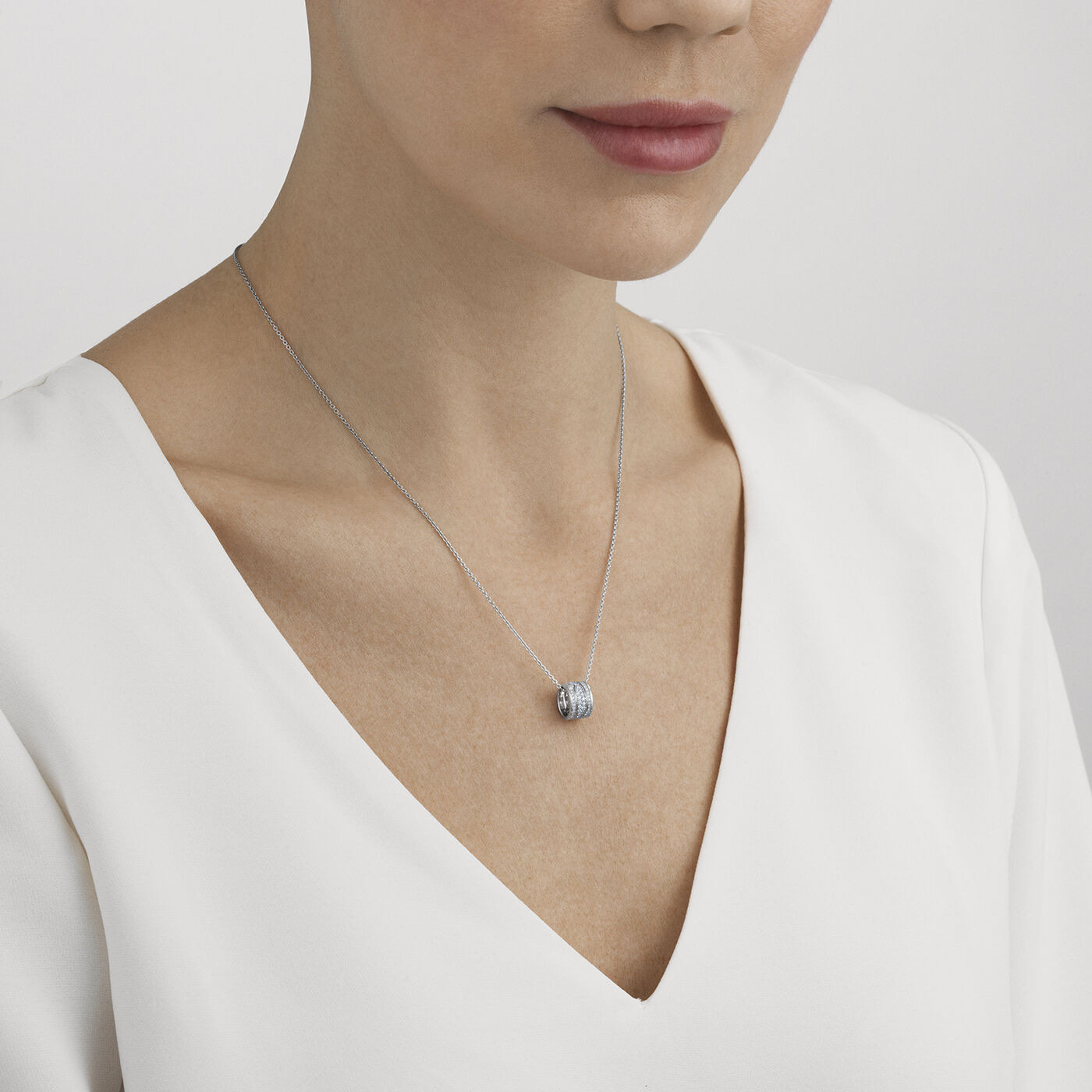 FUSION Hängeschmuck Weißgold FULL PAVÉ 0.35 CT