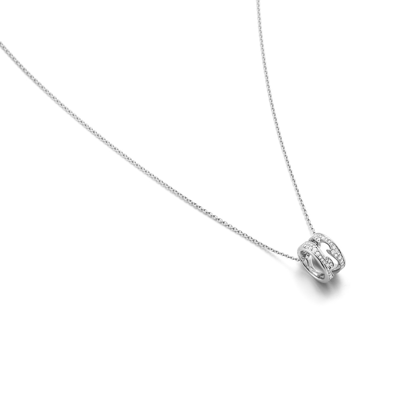 FUSION OPEN Hängeschmuck Weißgold FULL PAVÉ 0.43 CT