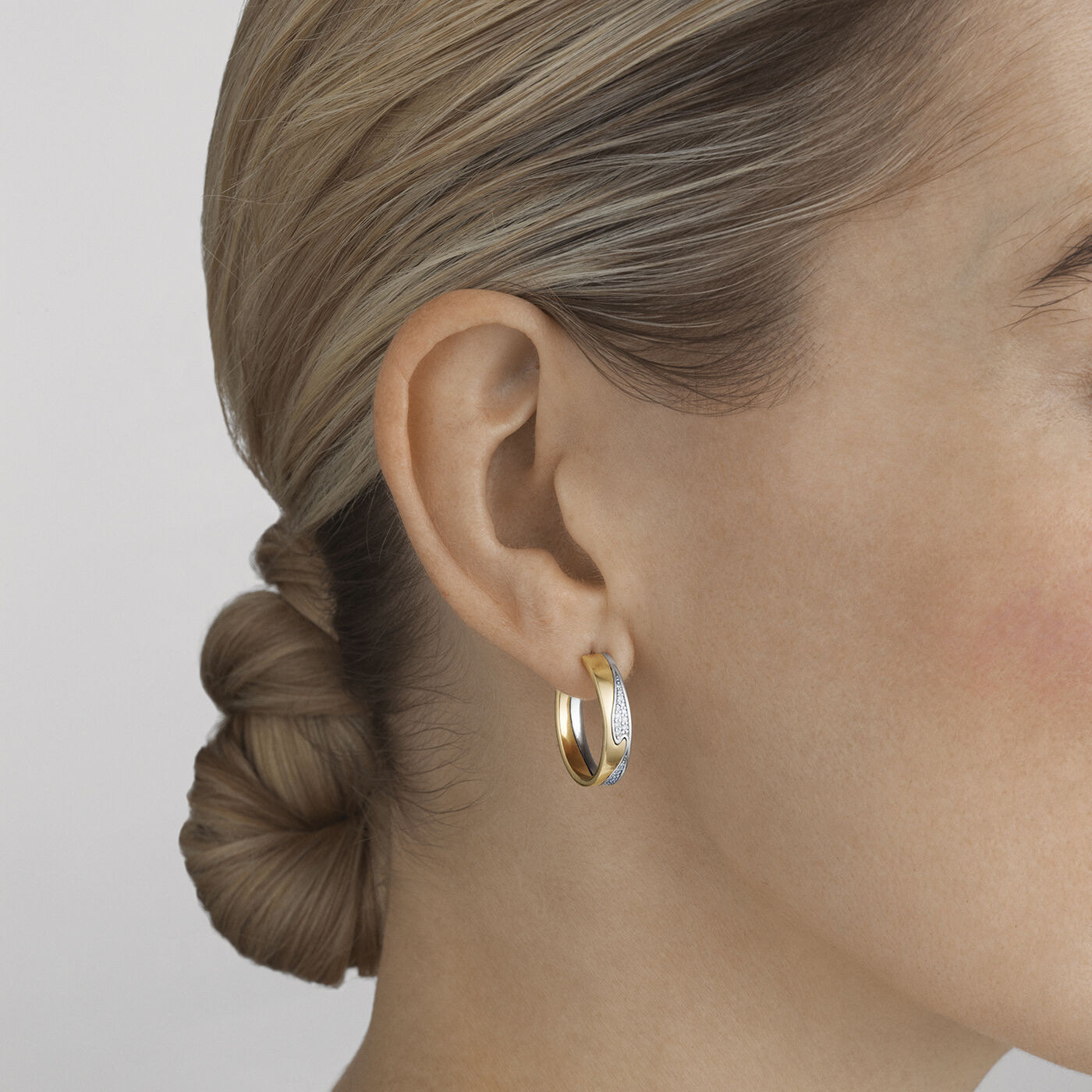 FUSION LA RoséGold Ohrring Gold Weißgold PAVÉ 0.21 ct