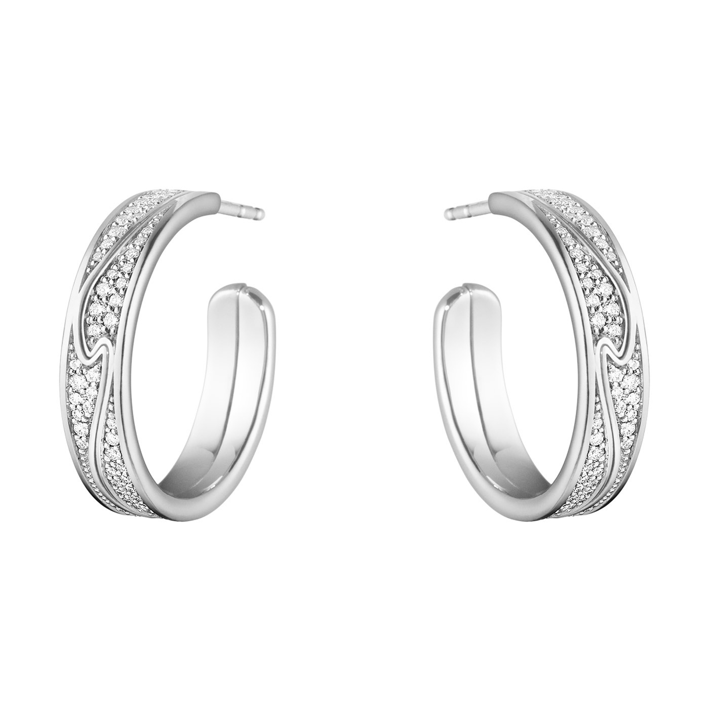 FUSION LA RoséGold Ohrring Weißgold FULL PAVÉ 0.54 CT