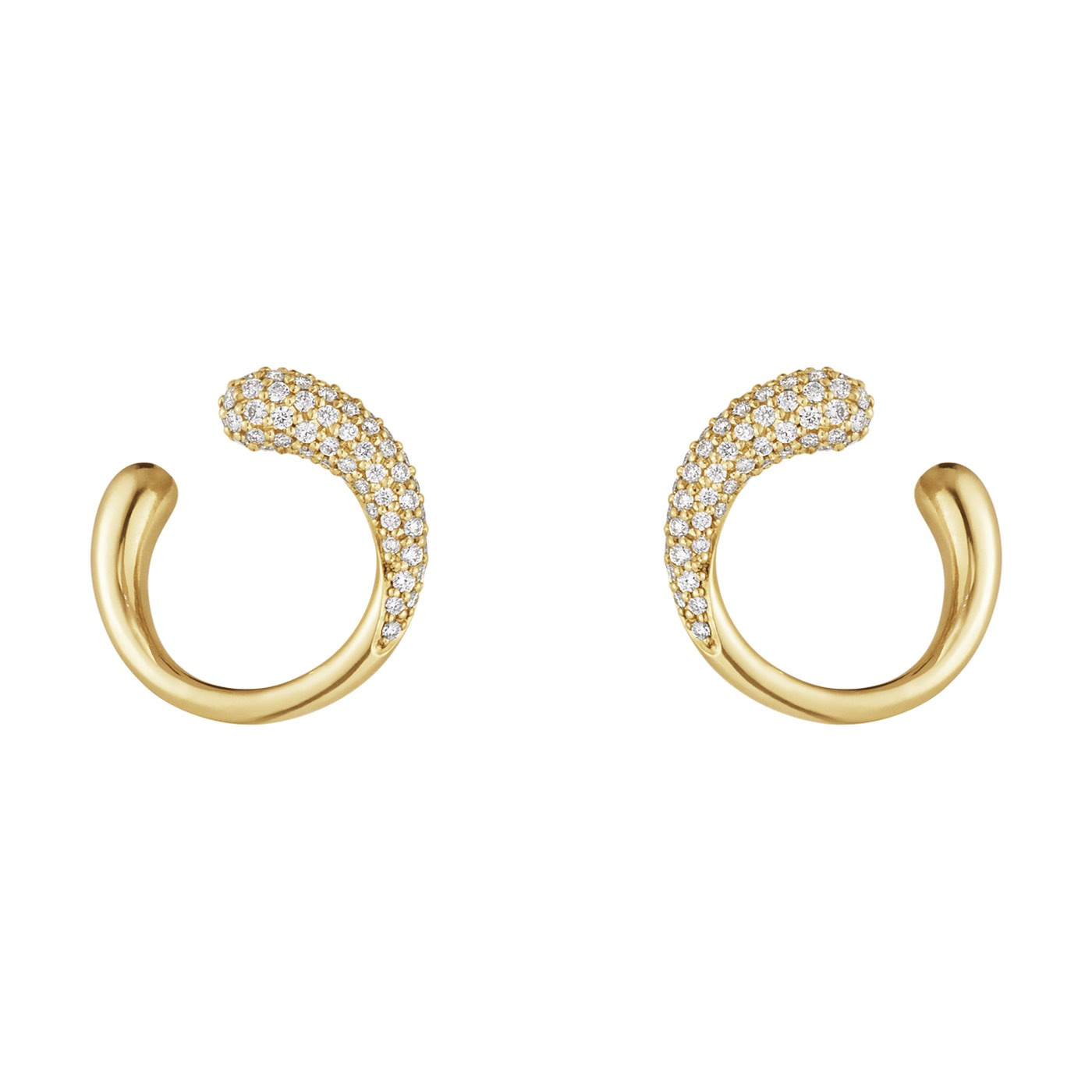 MERCY Ohrring Gold Diamant PAVE 0.38 CT