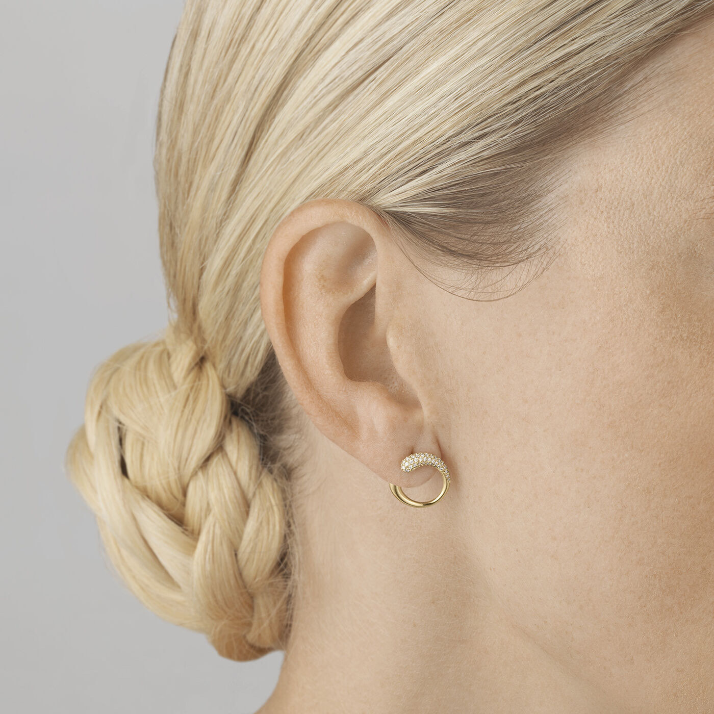 MERCY Ohrring Gold Diamant PAVE 0.38 CT